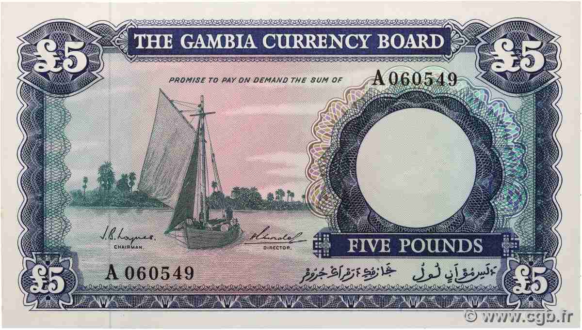 5 Pounds GAMBIA  1965 P.03a UNC
