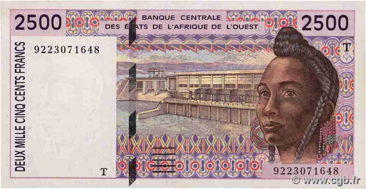 2500 Francs WEST AFRICAN STATES  1992 P.812Ta XF+