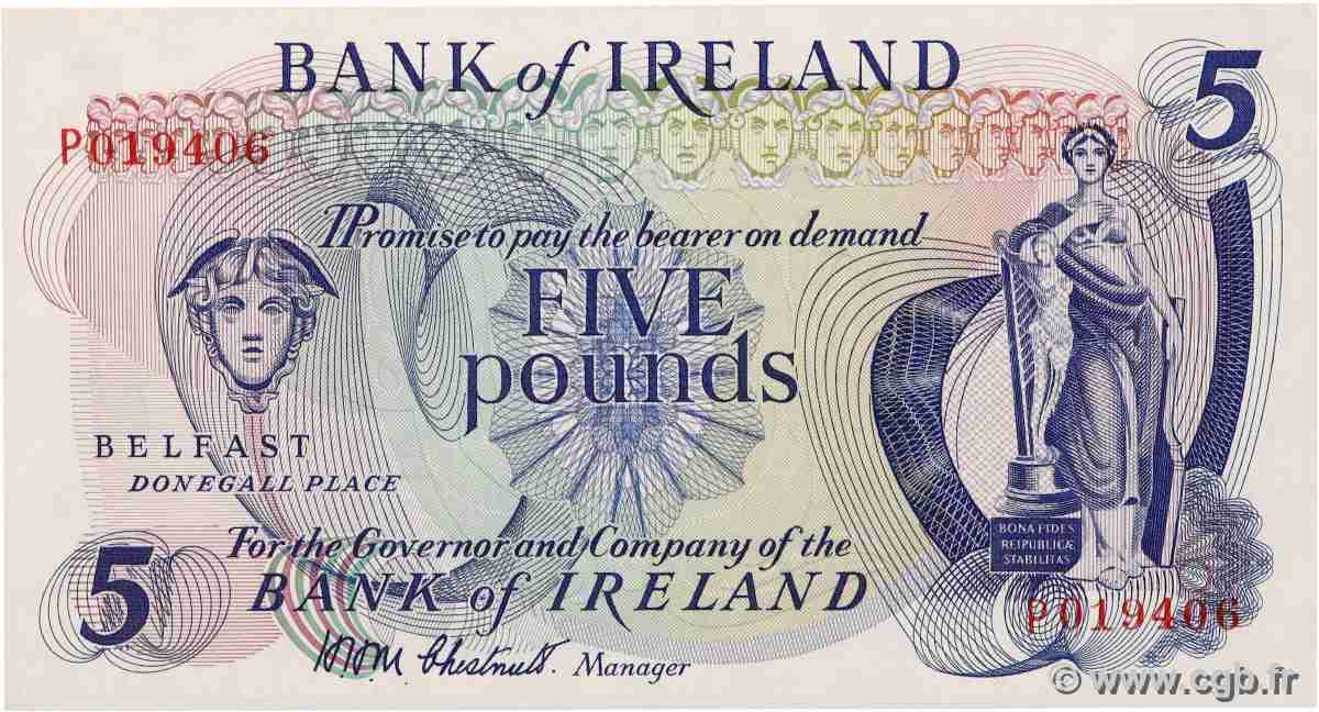 5 Pounds NORTHERN IRELAND  1971 P.062a UNC-