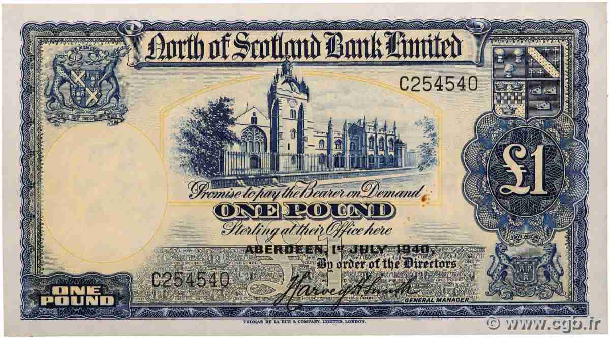 1 Pound ÉCOSSE  1940 PS.644 SUP+