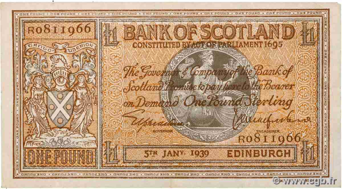 1 Pound SCOTLAND  1939 P.091b VF-