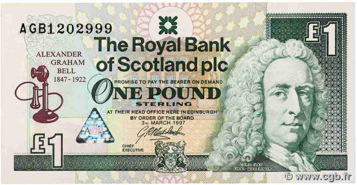 1 Pound Commémoratif SCOTLAND  1997 P.359 AU