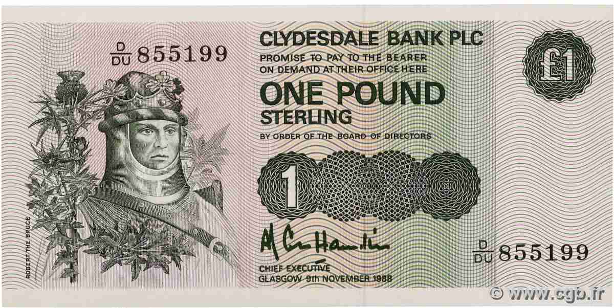 1 Pound SCOTLAND  1988 P.211d UNC-