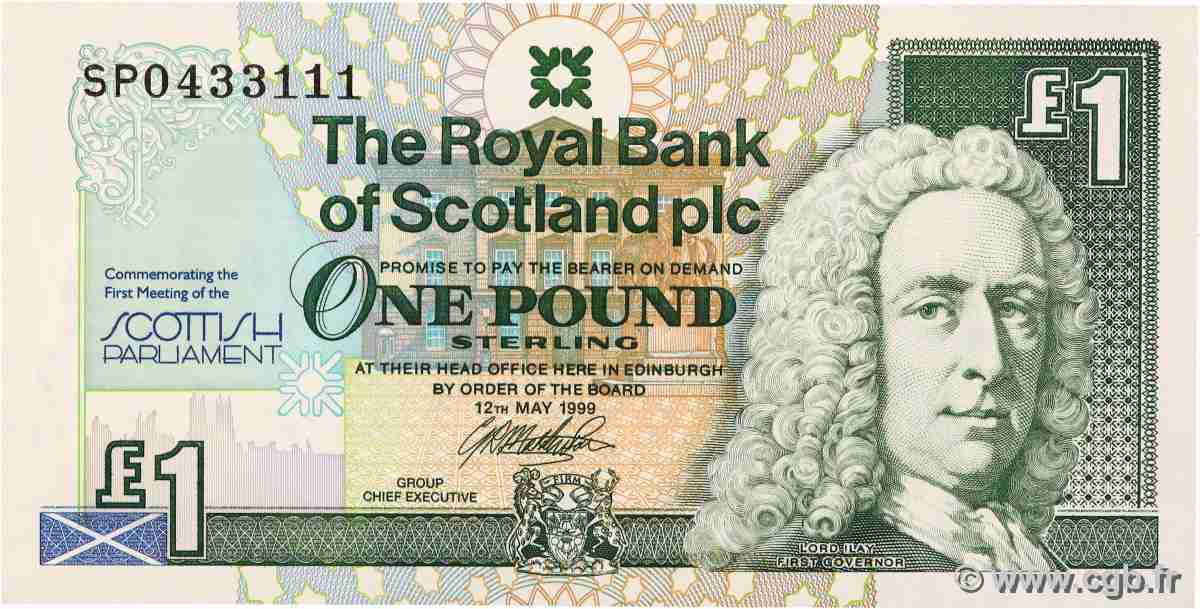 1 Pound SCOTLAND  1999 P.351d UNC
