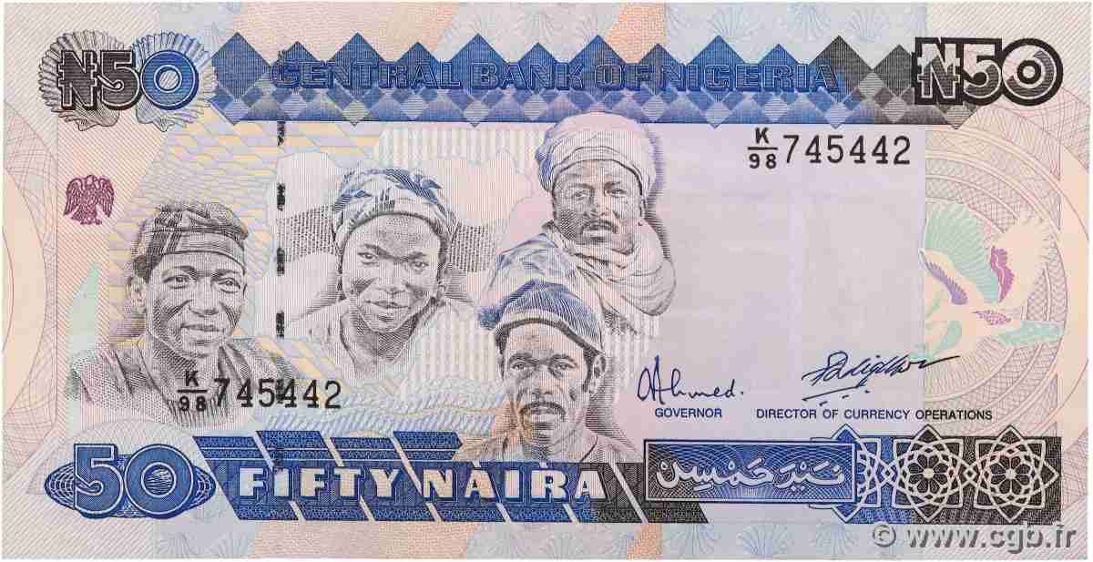 50 Naira NIGERIA  1991 P.27b pr.SUP