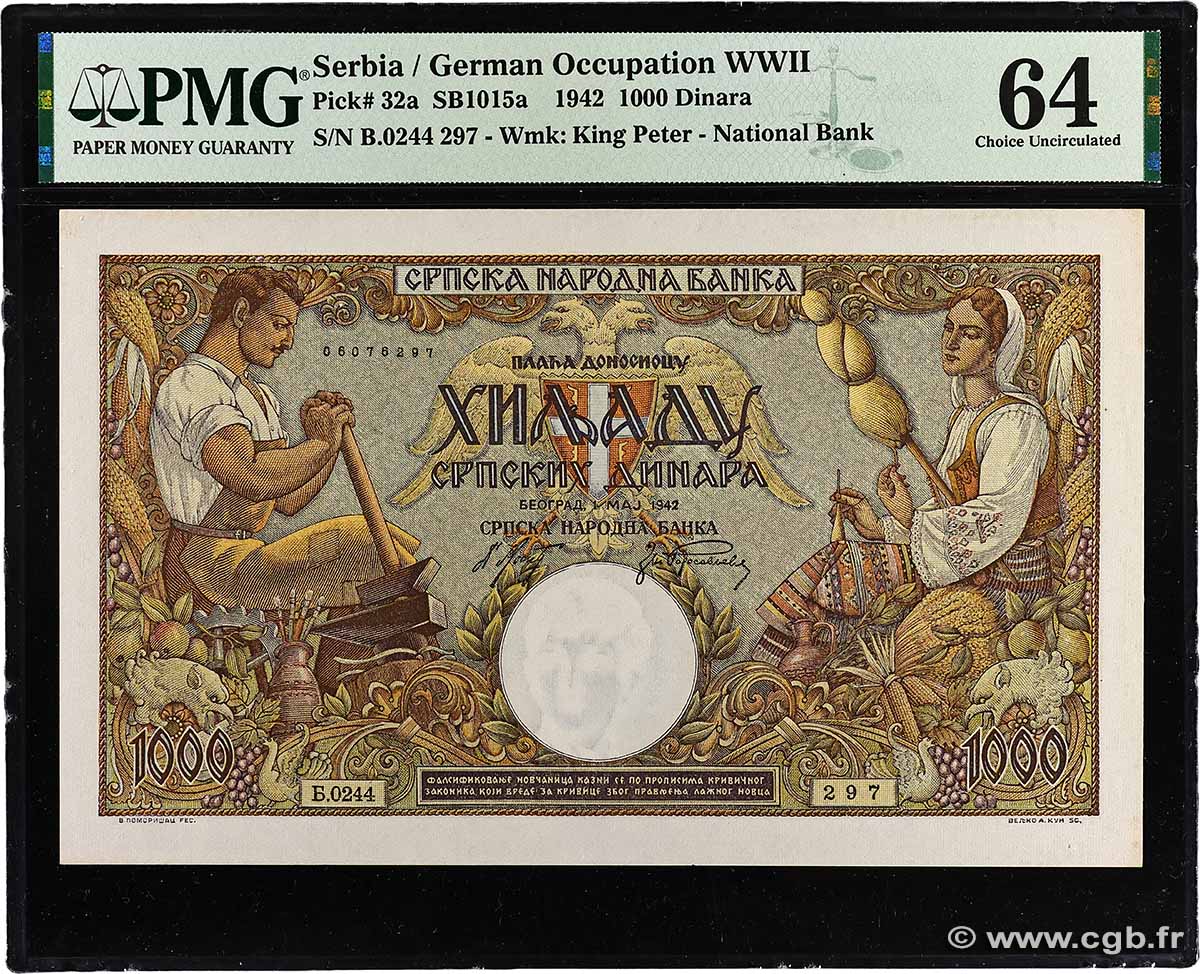 1000 Dinara SERBIE  1942 P.32a pr.NEUF