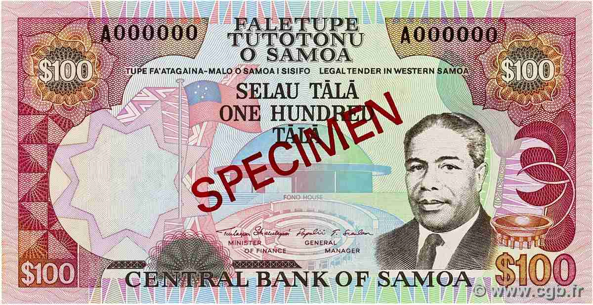 100 Tala Spécimen SAMOA  1990 P.30s pr.NEUF