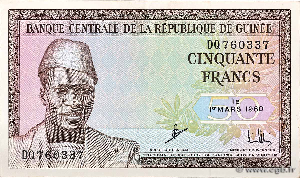 50 Francs GUINEA  1960 P.12a q.SPL