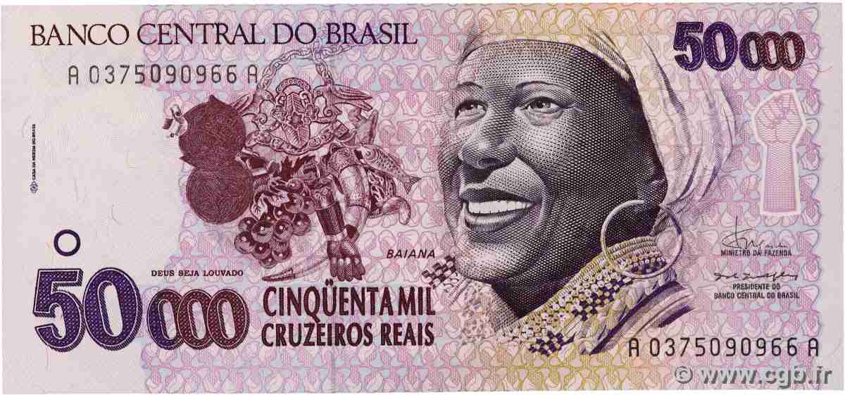 50000 Cruzeiros Reais BRASILE  1994 P.242 FDC