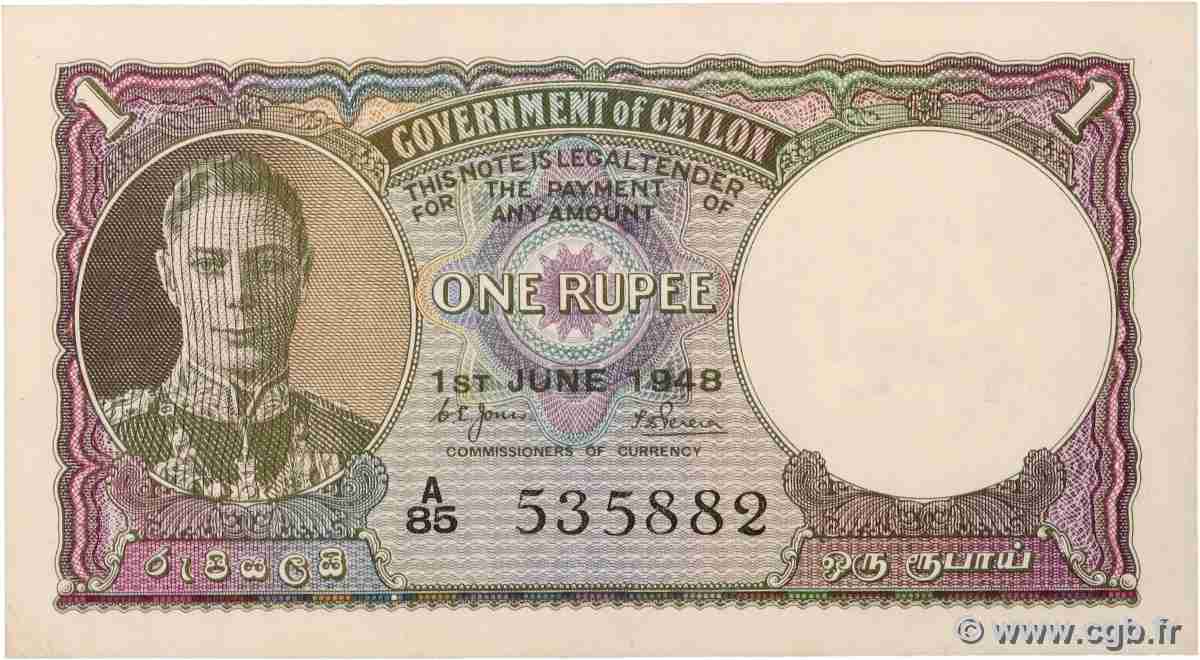 1 Rupee CEYLAN  1948 P.34 NEUF