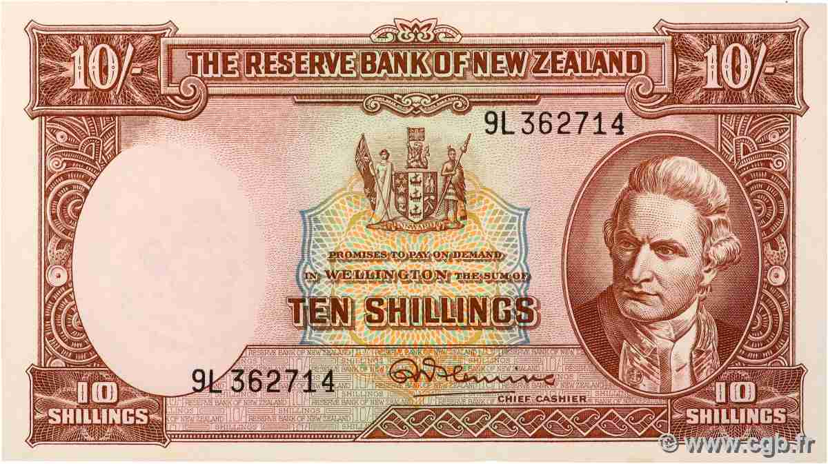 10 Shillings NEW ZEALAND  1960 P.158d UNC-
