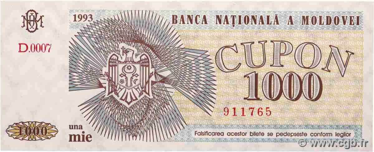 1000 Cupon MOLDAVIE  1993 P.03 NEUF