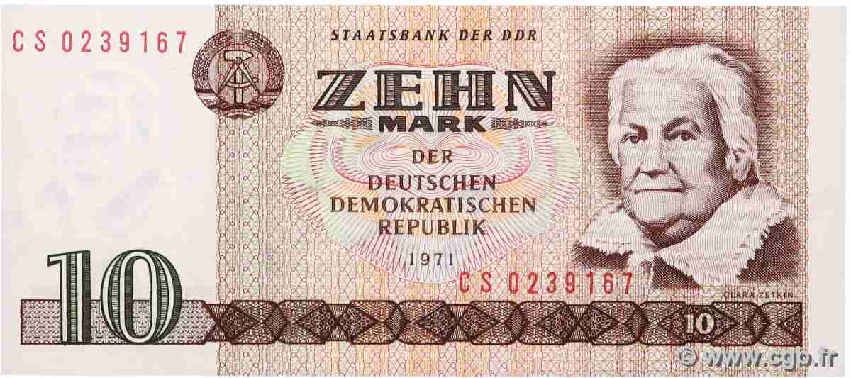 10 Mark ALLEMAGNE RÉPUBLIQUE DÉMOCRATIQUE  1971 P.28b NEUF