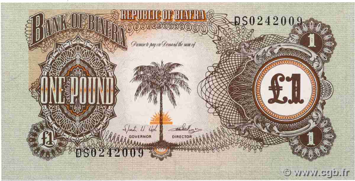 1 Pound BIAFRA  1968 P.05a FDC