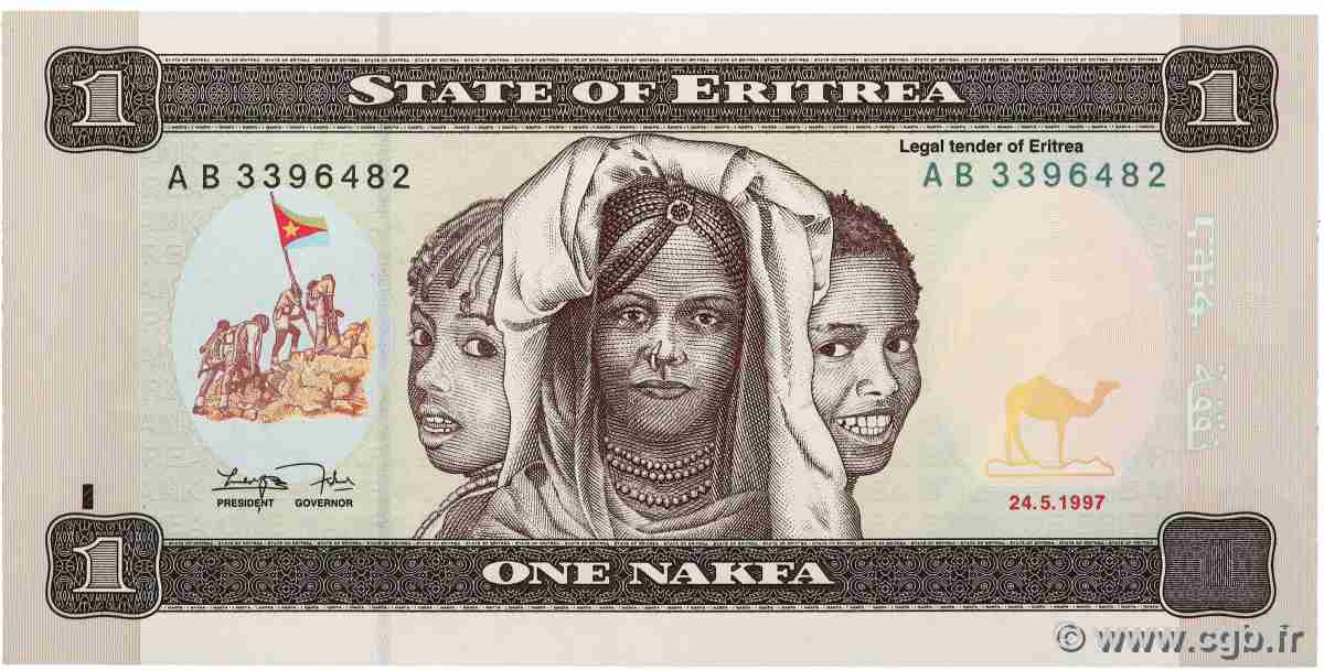 1 Nakfa ERITREA  1997 P.01 UNC
