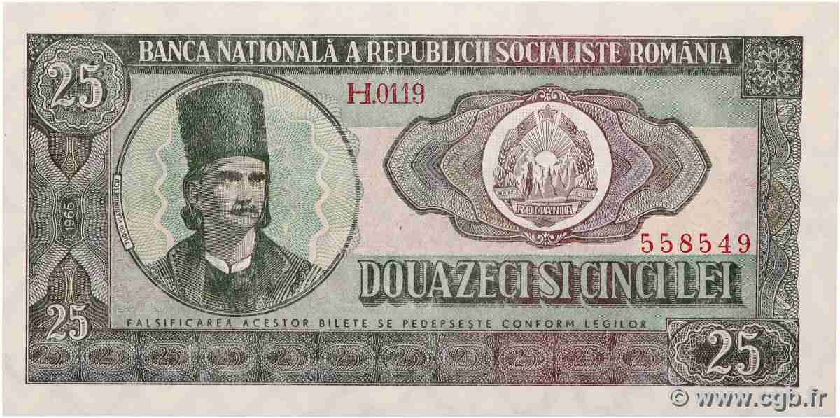 25 Lei ROMANIA  1966 P.095a FDC