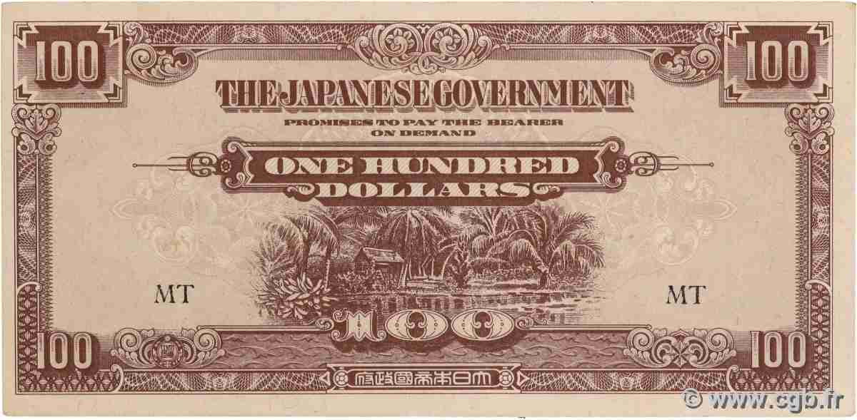 100 Dollars MALAYA  1942 P.M08b AU