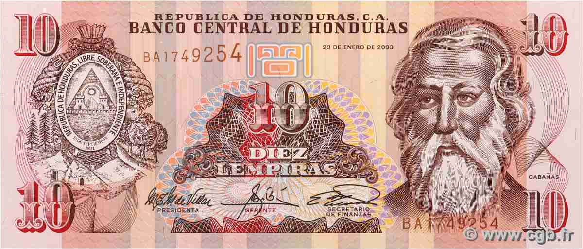 10 Lempiras HONDURAS  2003 P.086b NEUF