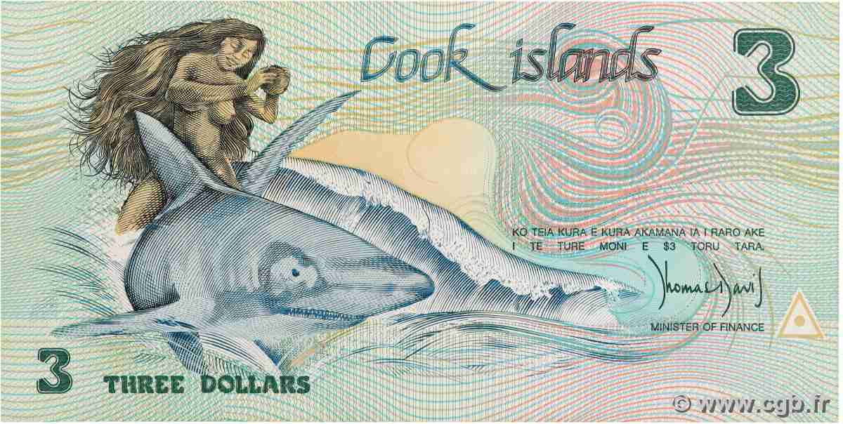 3 Dollars COOK INSELN  1987 P.03 ST