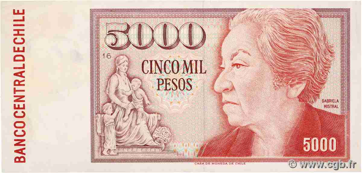 5000 Pesos CILE  1990 P.155b q.SPL