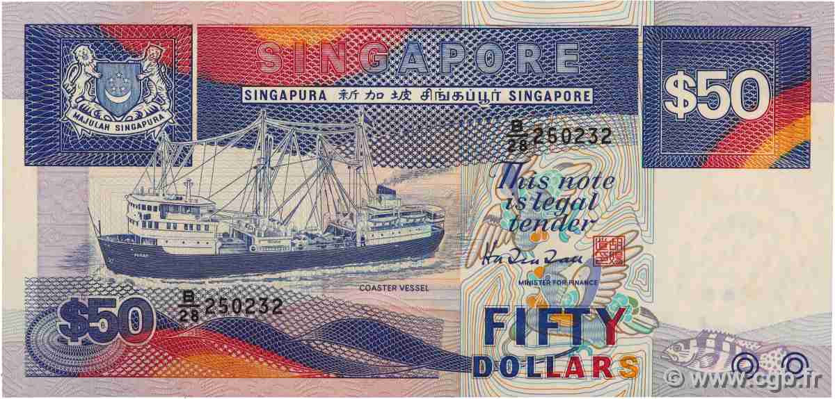 50 Dollars SINGAPOUR  1987 P.22a pr.NEUF