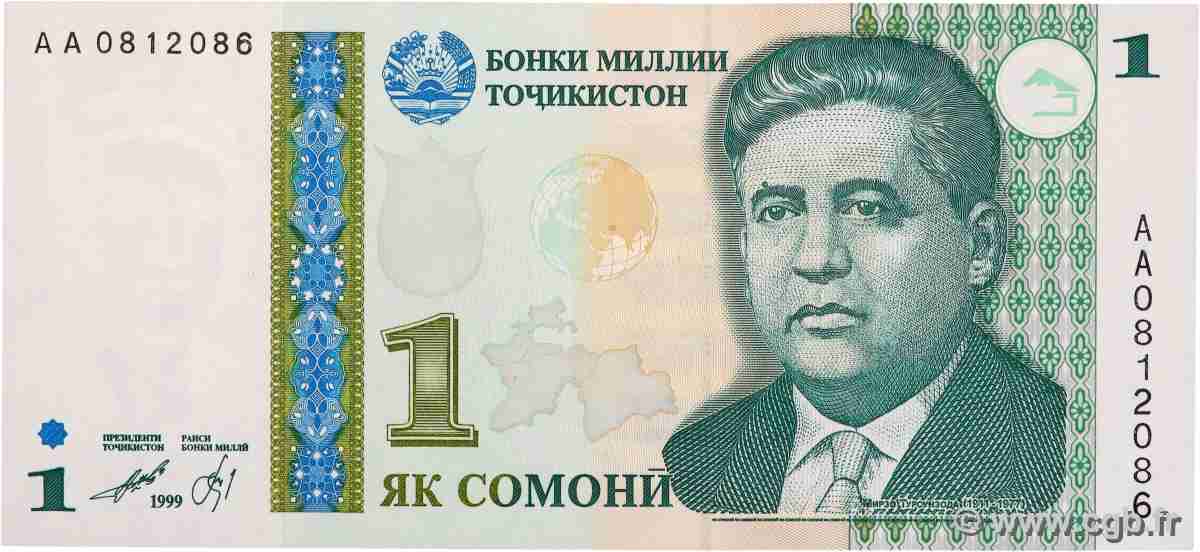 1 Somoni TADJIKISTAN  1999 P.14a NEUF