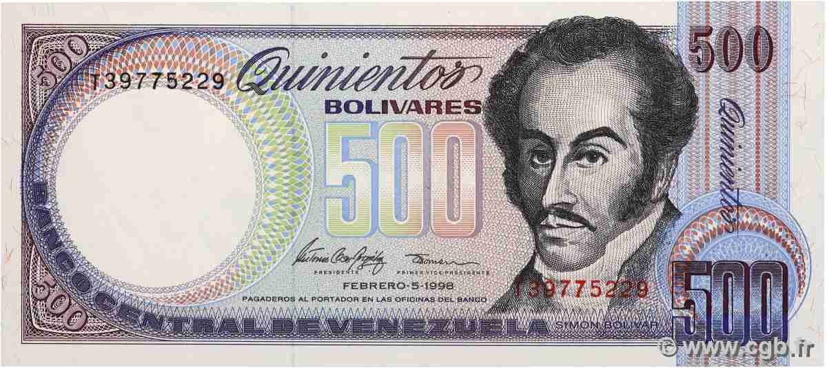 500 Bolivares VENEZUELA  1998 P.067f ST