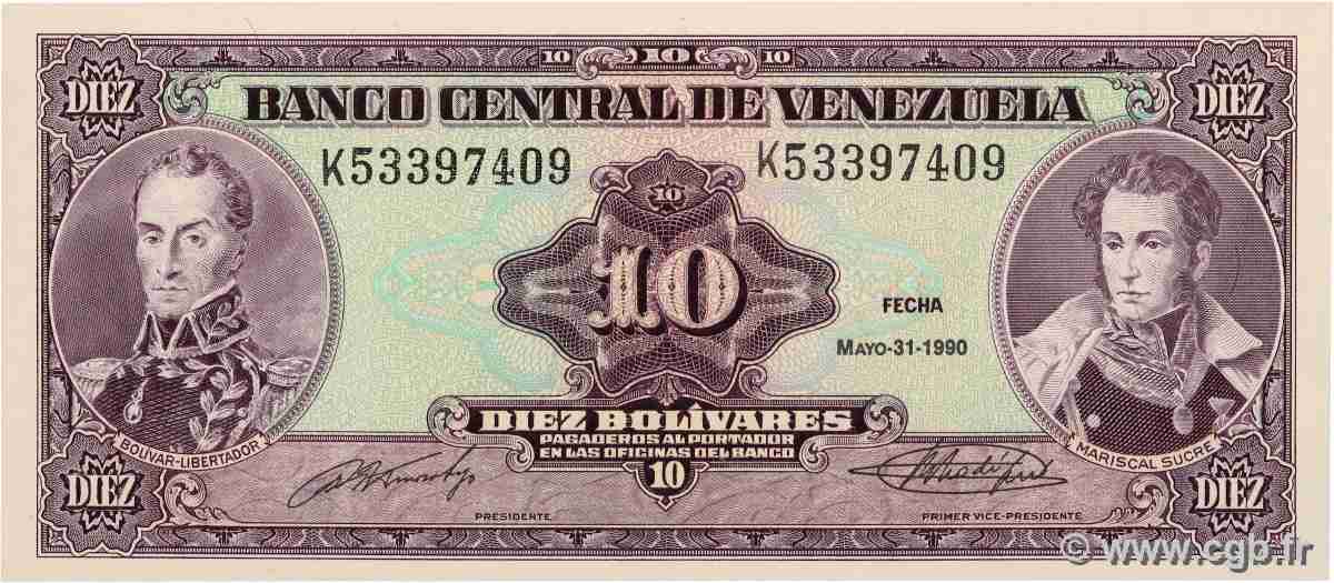 10 Bolivares VENEZUELA  1990 P.061b ST