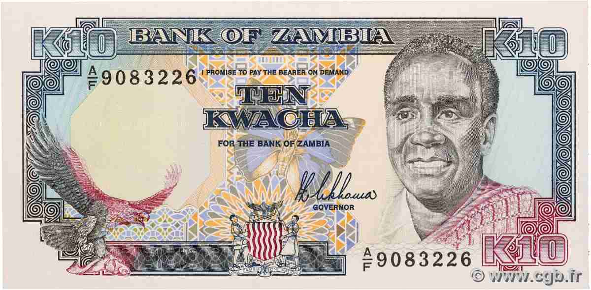 10 Kwacha ZAMBIE  1989 P.31a NEUF