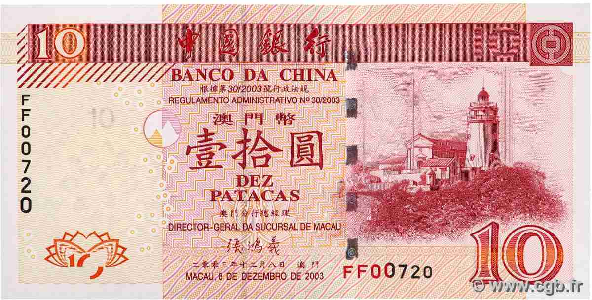 10 Patacas MACAO  2003 P.102 NEUF