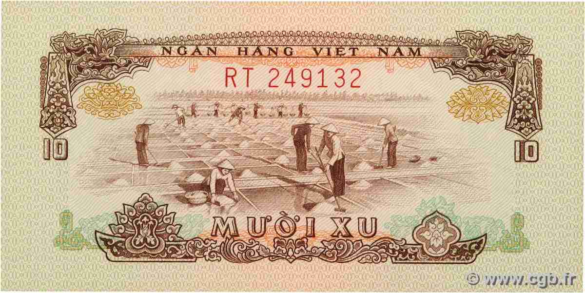 10 Xu SÜDVIETNAM  1966 P.37a ST