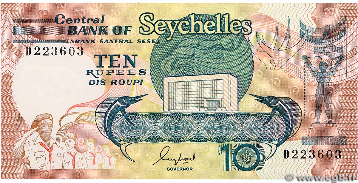 10 Rupees SEYCHELLES  1989 P.32 NEUF