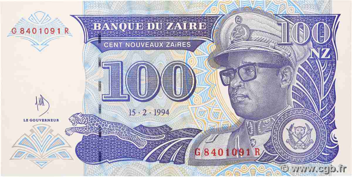 100 Nouveaux Zaïres ZAÏRE  1994 P.58b ST
