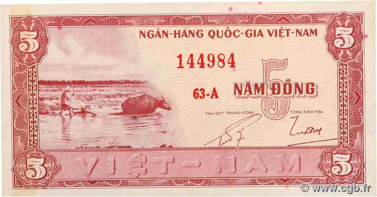 5 Dong SÜDVIETNAM  1955 P.13a VZ+