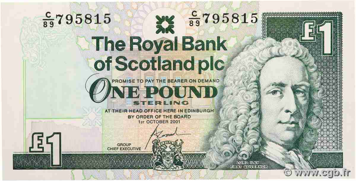 1 Pound ÉCOSSE  2001 P.351e NEUF