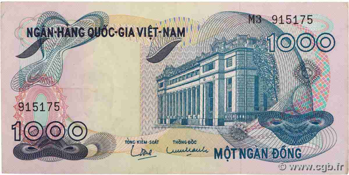 1000 Dong VIET NAM SUD  1972 P.29a TTB+