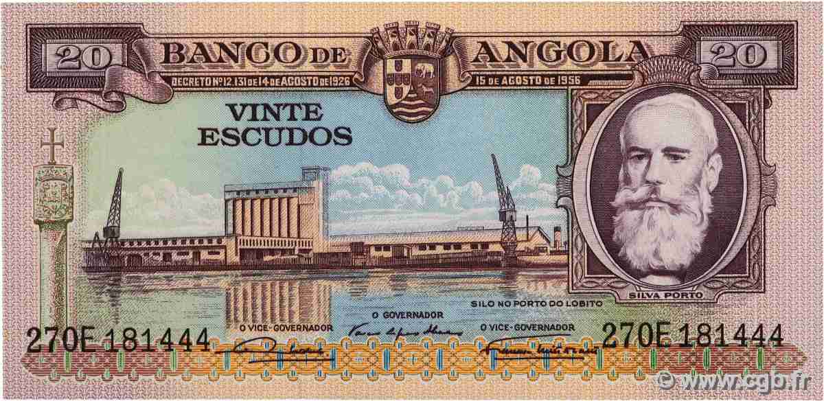 20 Escudos ANGOLA  1956 P.087 FDC