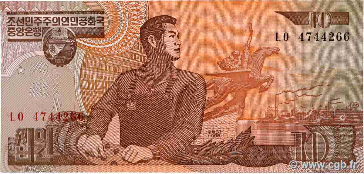 10 Won NORTH KOREA  1998 P.41a UNC