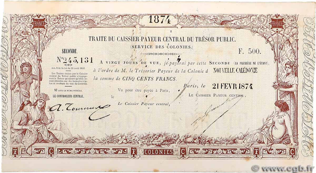 500 Francs NOUVELLE CALÉDONIE  1874 NC.74.500 SUP