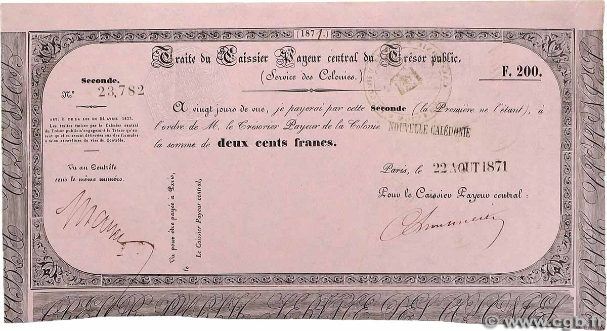 200 Francs NOUVELLE CALÉDONIE  1871 NC.71.200 SUP+