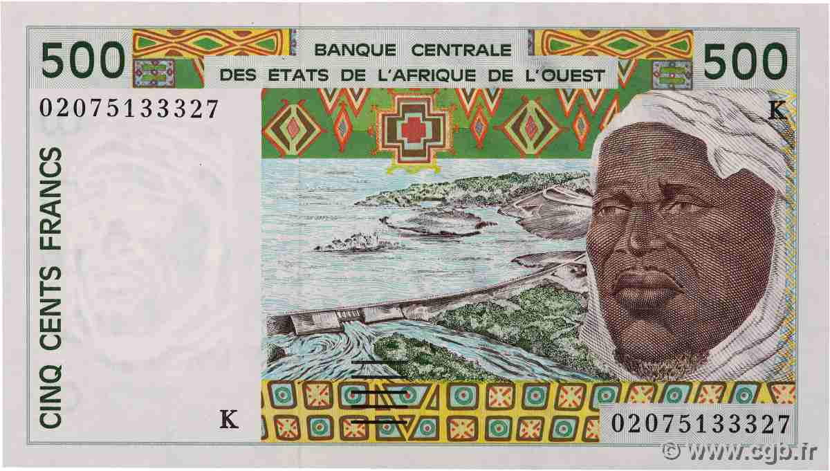 500 Francs WEST AFRICAN STATES  2002 P.710Km UNC