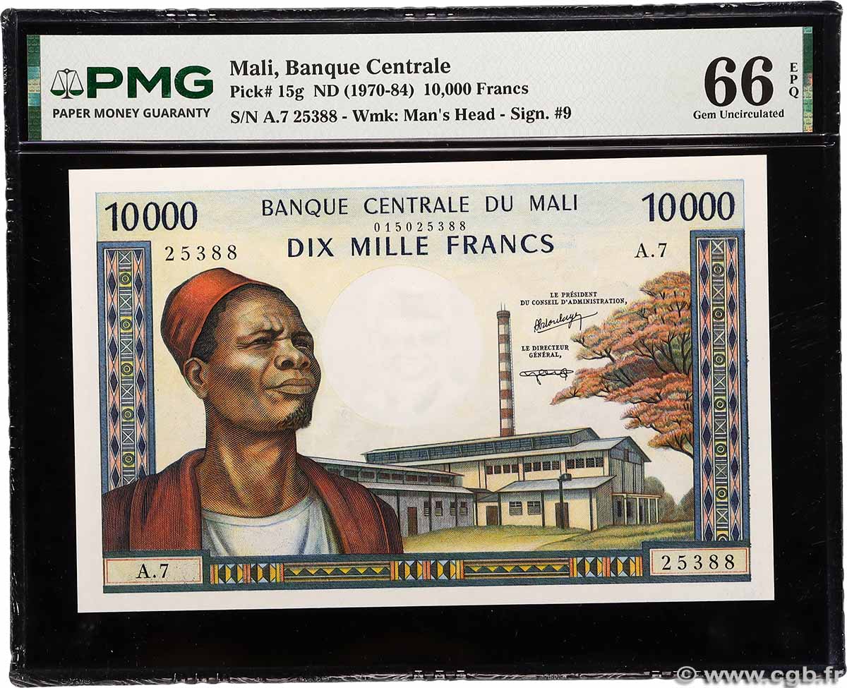 10000 Francs MALI  1973 P.15g ST