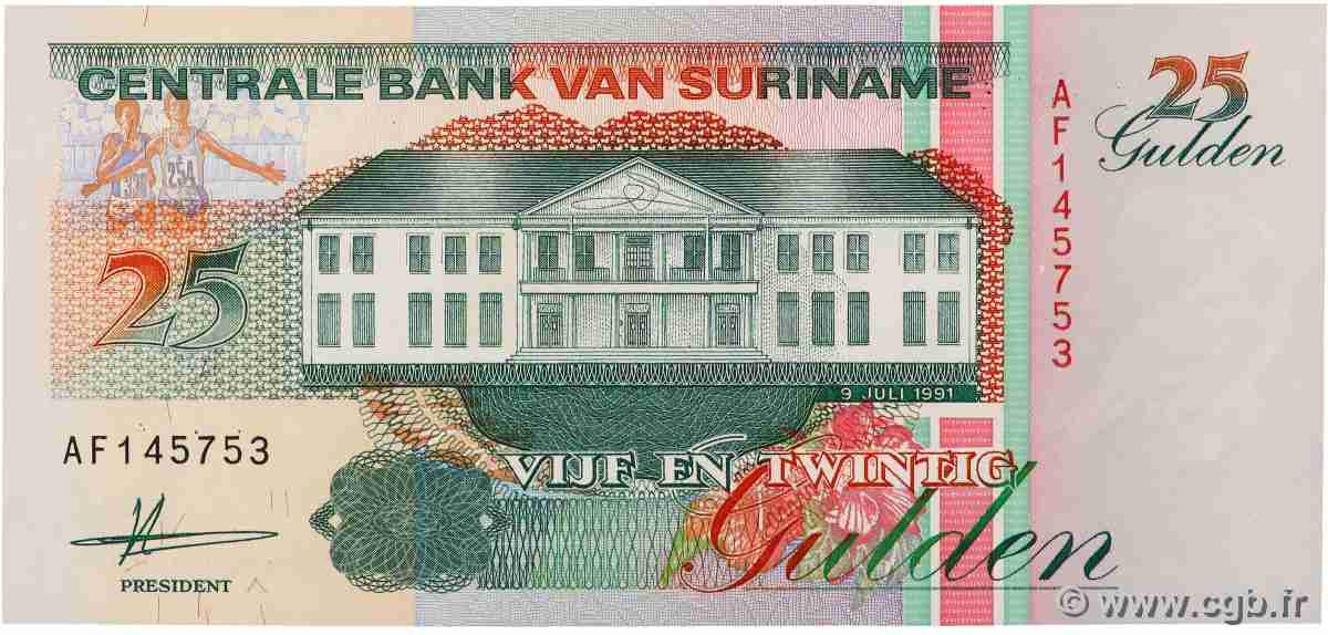25 Gulden SURINAM  1991 P.138a UNC-