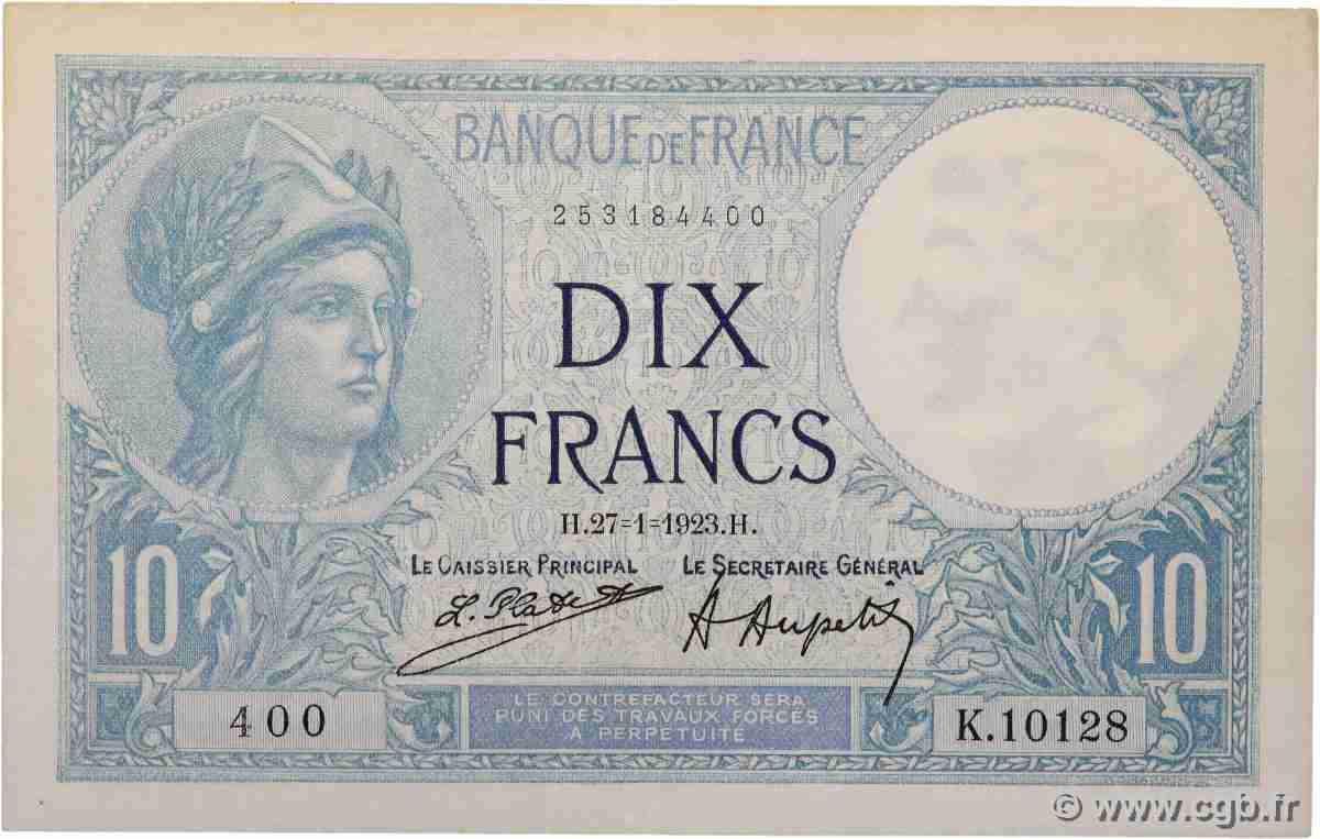 10 Francs MINERVE FRANCIA  1923 F.06.07 BB