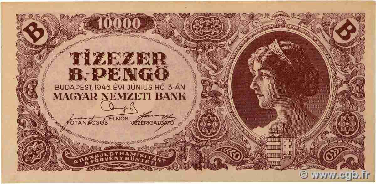 10000 B-Pengo HUNGARY  1946 P.132 XF