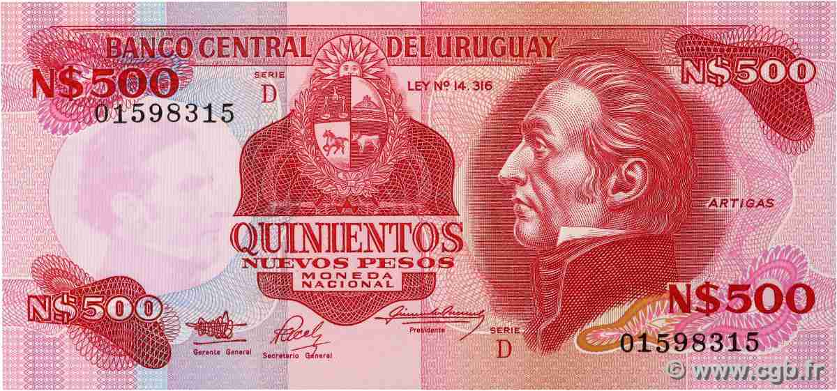 500 Nuevos Pesos URUGUAY  1991 P.063A UNC