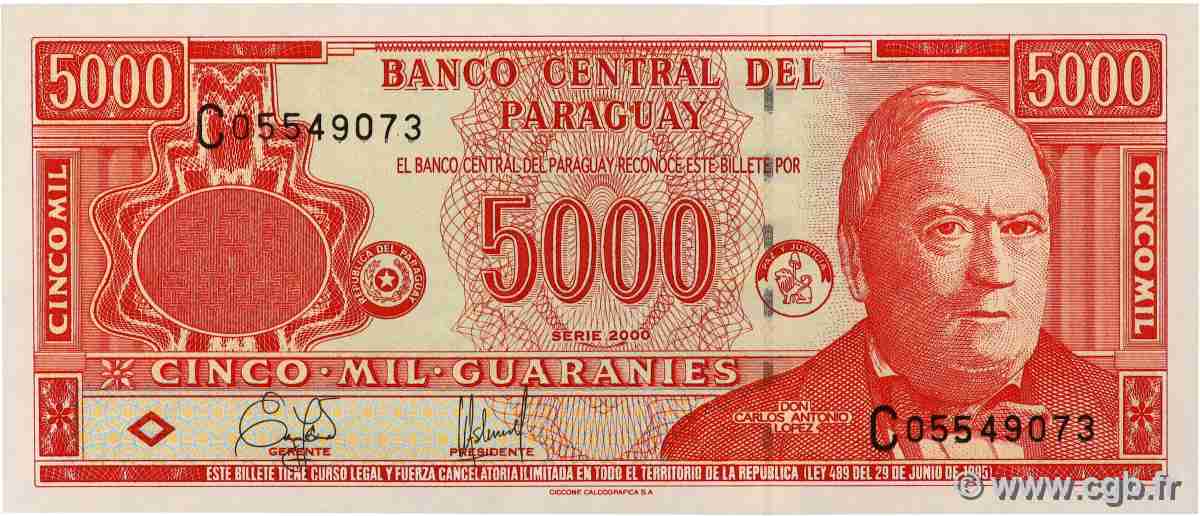 5000 Guaranies PARAGUAY  2000 P.220a NEUF