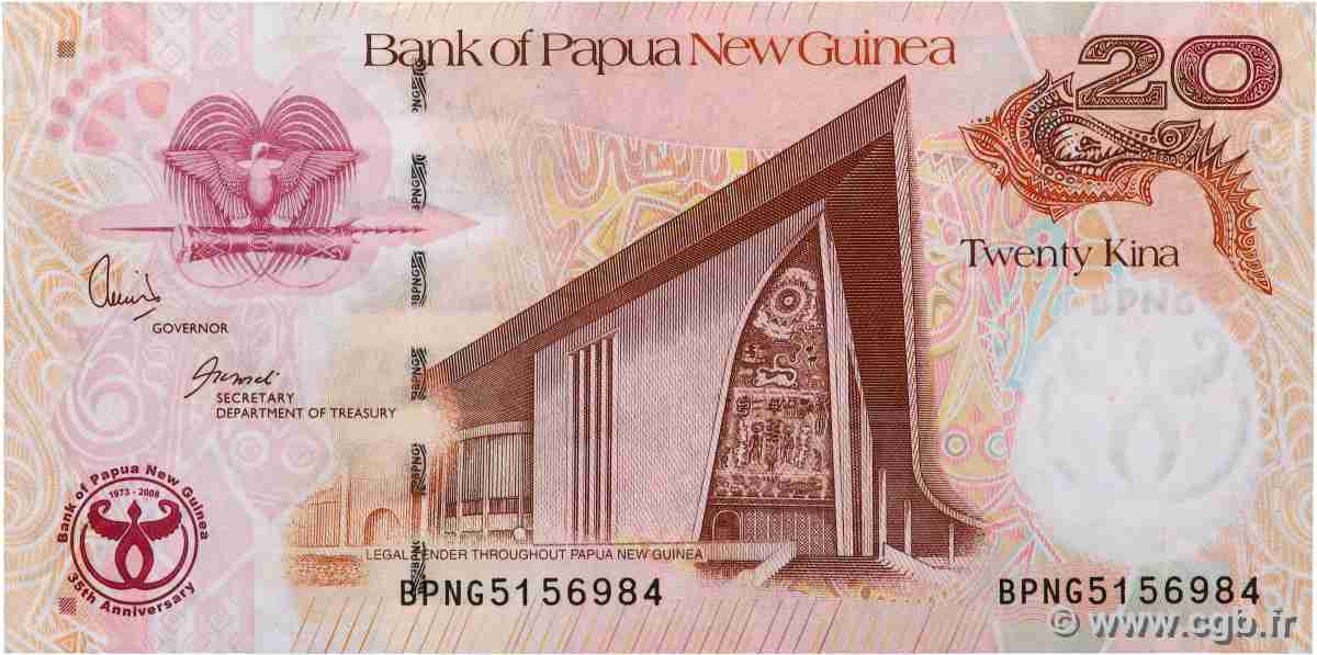 20 Kina Commémoratif PAPUA-NEUGUINEA  2008 P.36a ST
