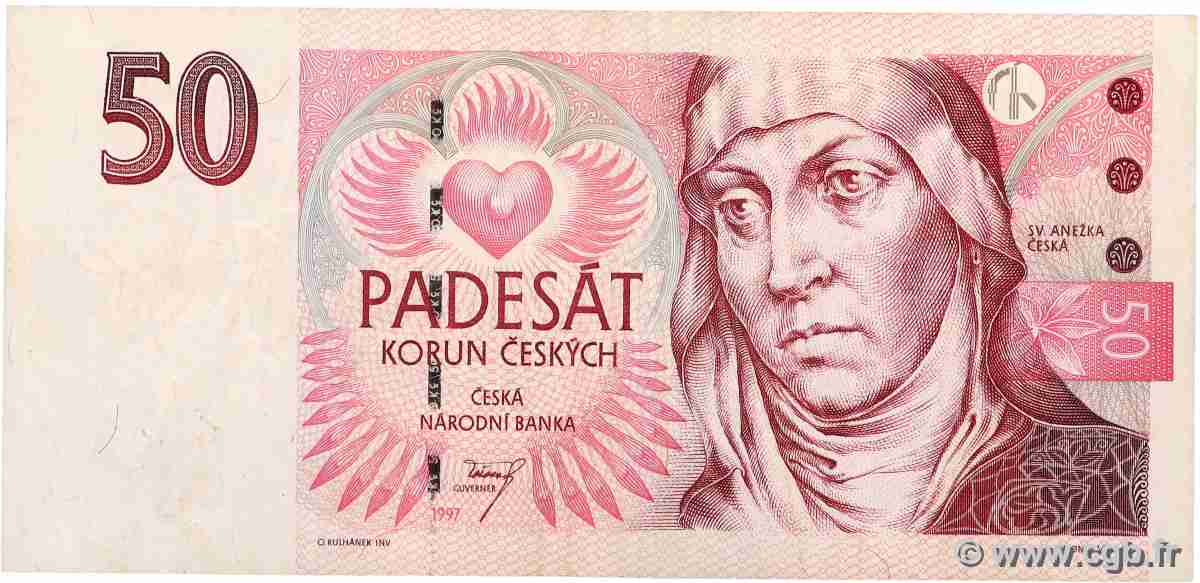 50 Korun TSCHECHISCHE REPUBLIK  1997 P.17a fSS