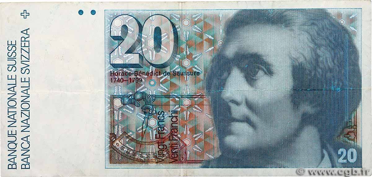 20 Francs SUISSE  1986 P.55f S